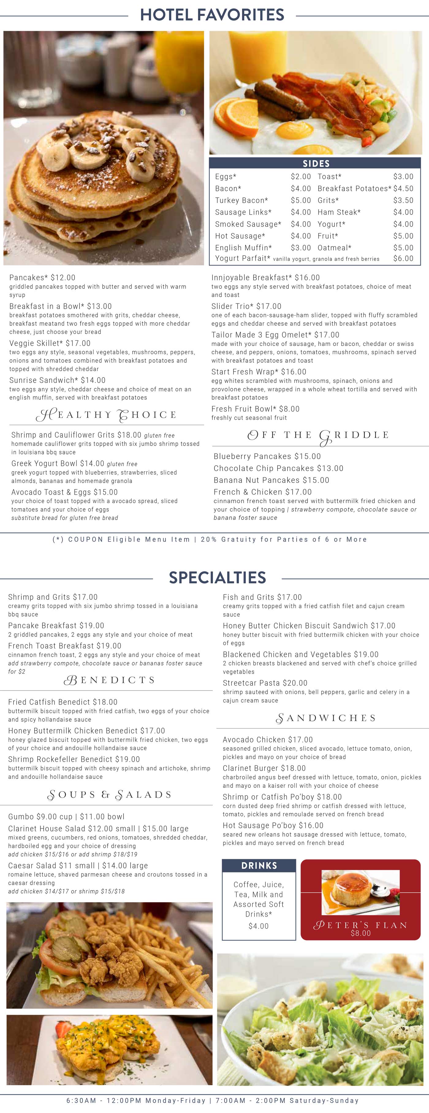 Brunch Menu Bistreaux